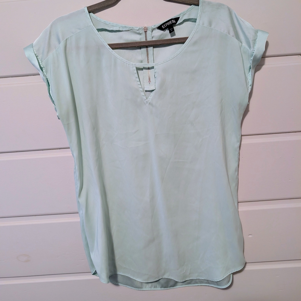 Express Light Blue/Mint Women's Blouse Size M